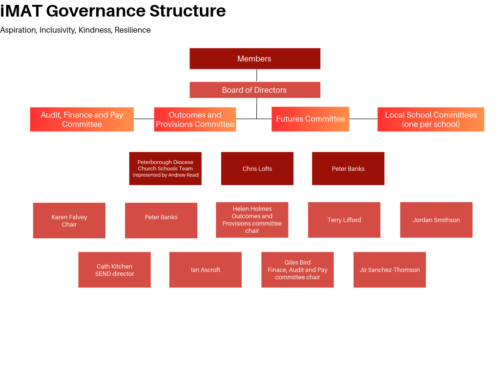 flowchart showing iMAT governance structure